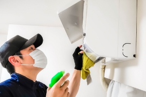 壁掛けエアコンの内部洗浄